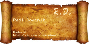 Redl Dominik névjegykártya